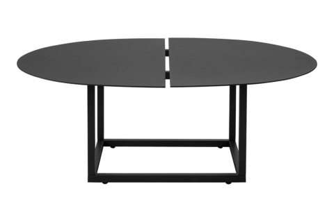 Brafab Olive Loungetisch 110x80x40cm Aluminium, Schwarz