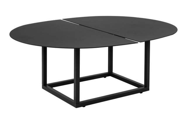 Brafab Olive Loungetisch 110x80x40cm Aluminium, Schwarz