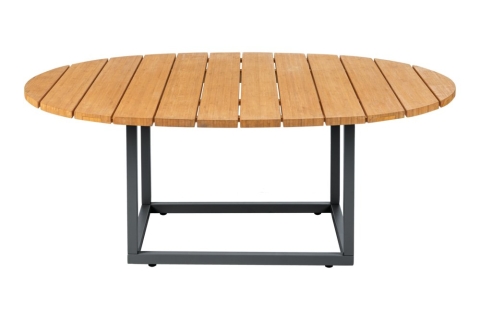 Brafab Olive Loungetisch 110x80x40cm Aluminium-Bambus, Antrazit-Bambu