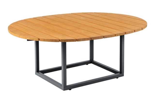 Brafab Olive Loungetisch 110x80x40cm Aluminium-Bambus, Antrazit-Bambu