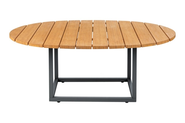 Brafab Olive Loungetisch 110x80x40cm Aluminium-Bambus, Antrazit-Bambu