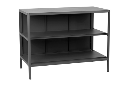 Kelia Antrazit Outdoork&uuml;che 121x64x91cm mit offenen Regalen