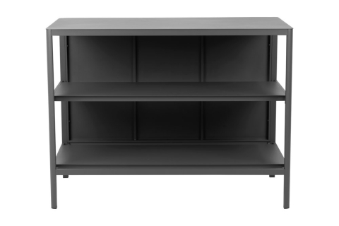 Kelia Antrazit Outdoork&uuml;che 121x64x91cm mit offenen Regalen