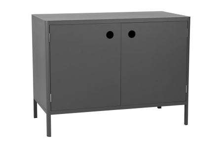 Kelia Antrazit Outdoork&uuml;che 121x64x91cm, mit T&uuml;ren
