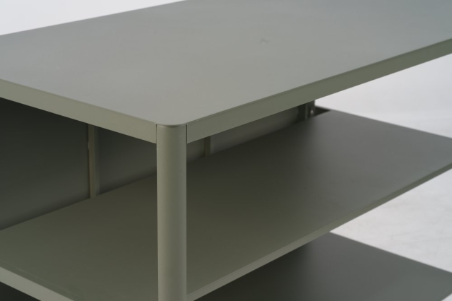 Kelia Nordic Green Outdoork&uuml;che 121x64x91cm mit offenen Regalen