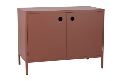 Kelia Zin Red Outdoork&uuml;che 121x64x91cm mit T&uuml;ren