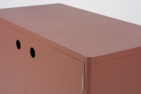Kelia Zin Red Outdoork&uuml;che 121x64x91cm mit T&uuml;ren