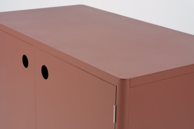 Kelia Zin Red Outdoork&uuml;che 121x64x91cm mit T&uuml;ren
