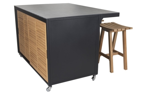 Fornax Regal Schwarz-Grau 139x30cm