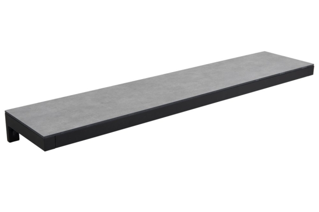 Fornax Regal Schwarz-Grau 139x30cm