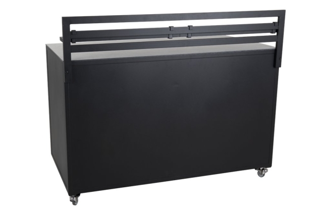 Fornax Outdoork&uuml;che Schwarz-Teak, 140x74x114cm
