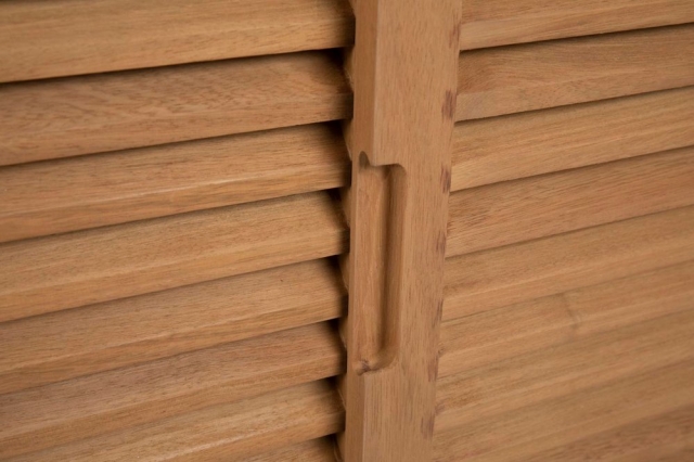 Fornax Outdoork&uuml;che Schwarz-Teak, 140x74x114cm