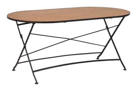 Brafab Brewer Esstisch 160x85 cm, Schwarz-Teak, klappbar