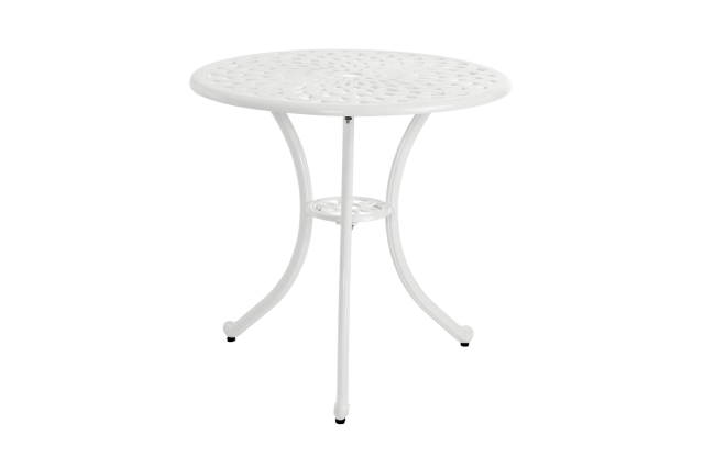 Brafab Arras Cafe-Tisch Durchm. 70 H67 cm, Aluminium, Wei&szlig;