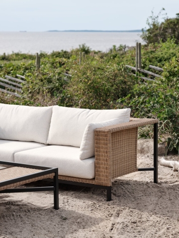 Brafab Shell 2,5-Sitzer Sofa Rustik-Teddy Rice 218x92x84cm