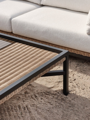 Brafab Shell 2,5-Sitzer Sofa Rustik-Teddy Rice 218x92x84cm