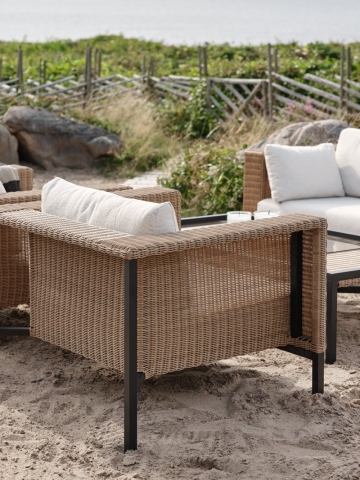 Brafab Shell Sessel Rustik-Teddy Rice 101x92x84cm