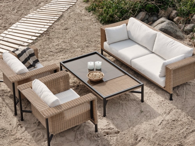 Brafab Shell Sessel Rustik-Teddy Rice 101x92x84cm