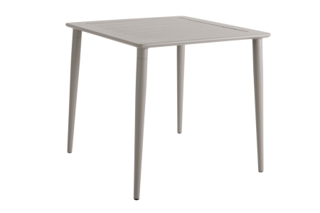 Brafab Nimes Esstisch 78x78cm, Aluminium Khaki