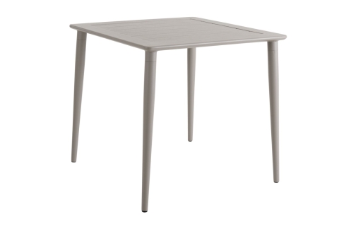 Brafab Nimes Esstisch 78x78cm, Aluminium Khaki