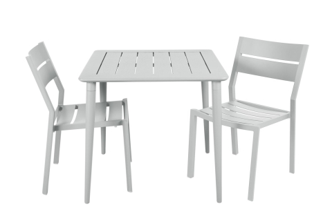 Brafab Nimes Esstisch 78x78cm, Aluminium weiß