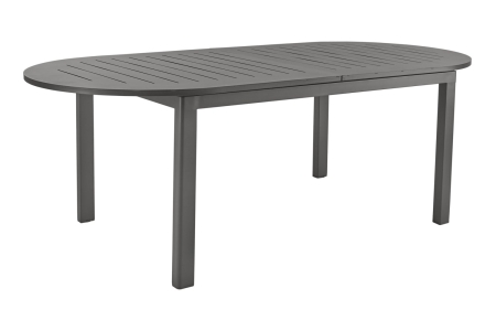 Brafab Lomma Elipse Ausziehtisch Aluminium Antrazit 220-280x110cm