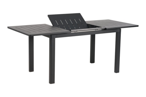 Brafab Lomma Small Ausziehtisch Aluminium schwarz 128-187x80cm
