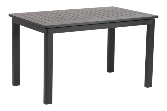 Brafab Lomma Small Ausziehtisch Aluminium schwarz 128-187x80cm