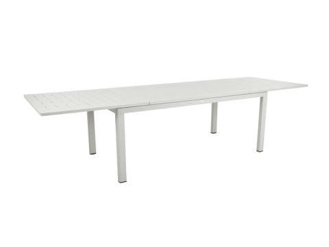 Brafab Lomma Small Ausziehtisch Aluminium hellgrau 128-187x80cm
