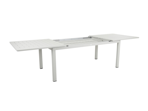 Brafab Lomma Small Ausziehtisch Aluminium hellgrau 128-187x80cm
