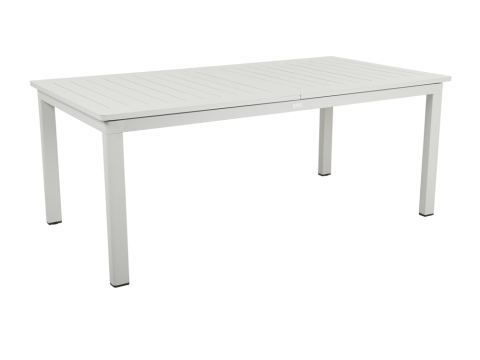 Brafab Lomma Small Ausziehtisch Aluminium hellgrau 128-187x80cm