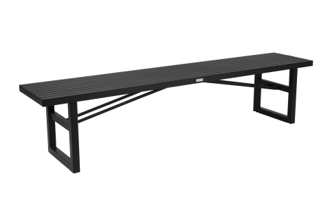 Brafab Vevi Bank 200x41x45cm Aluminium schwarz