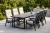 Brafab Belfort Set schwarz, 6 verstellb. Sessel und 1 Tisch 230x94cm