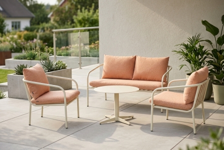 Brafab Bendt Set Pearl White-Teddy Orange, inkl. Kissen