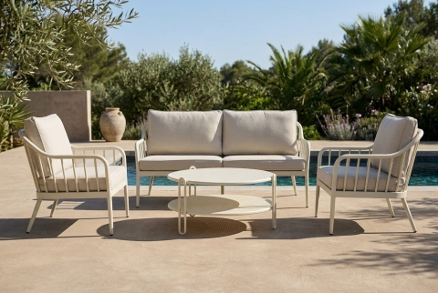 Brafab Coleville & Blixt Set Sitzgruppe pearl white