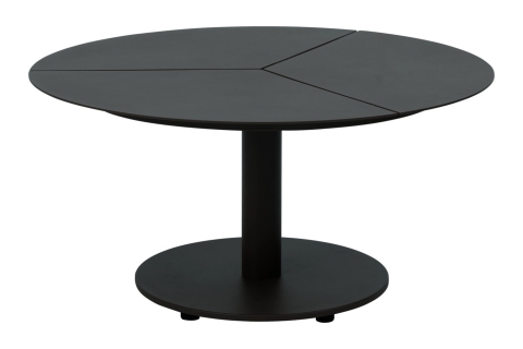 Brafab Peace Loungetisch rund 80 x 40cm, Aluminium-Stahl Schwarz