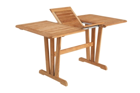 Brafab Cornelia Esstisch ausziehbar Natur, Teakholz, L125-185 W90 H74 cm