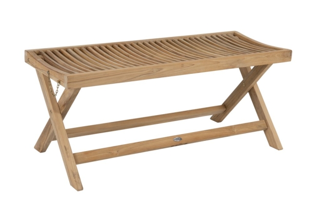 Turin Bank Teak Natur, klappbar, 105x40x45cm