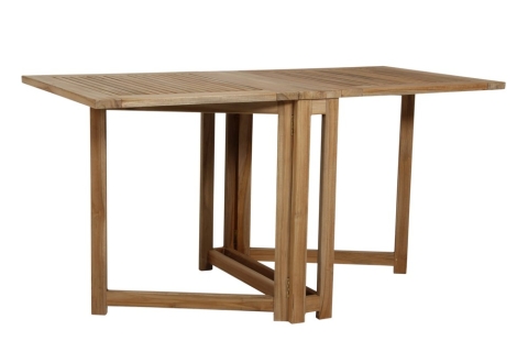 Brafab Turin Klapptisch 146x70 cm, Natur-Teak, klappbar