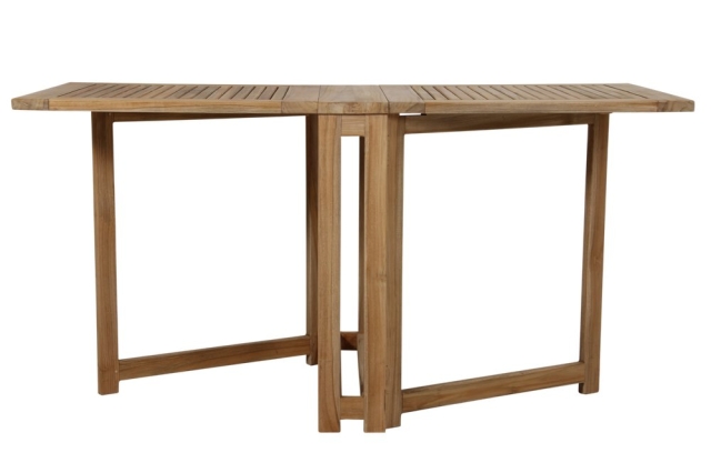 Brafab Turin Klapptisch 146x70 cm, Natur-Teak, klappbar