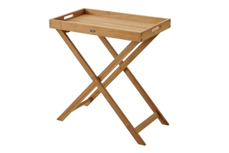 Brafab Turin Tabletttisch Natur 70x40xH74 cm, Teakholz, klappbar
