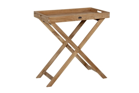Brafab Turin Tabletttisch Natur 70x40xH74 cm, Teakholz, klappbar