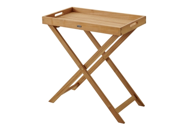 Brafab Turin Tabletttisch Natur 70x40xH74 cm, Teakholz, klappbar