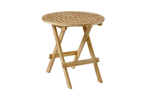 Brafab Kreta Beistelltisch Natur Durchm. 50 cm Teakholz
