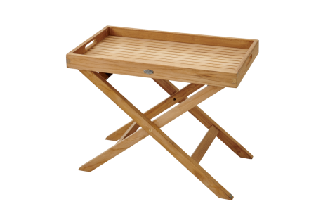 Brafab Turin Tabletttisch, Teakholz Natur, faltbar, 70x40x53 cm