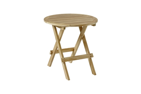 Brafab Moni Beistelltisch Natur, Durchm. 50 cm, Teakholz