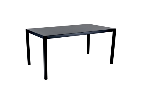 Brafab Rana Loungetisch 137x77 H65cm, Aluminium-Glas Schwarz-Antrazit