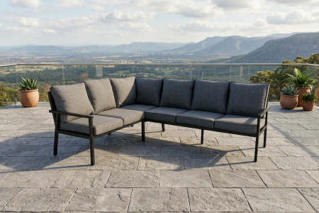 Brafab Rana Set Schwarz-Onyx 195x252x78cm inkl. Kissen