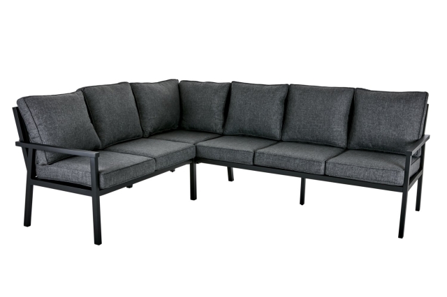 Brafab Rana Set Schwarz-Onyx 195x252x78cm inkl. Kissen