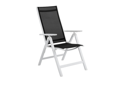 Brafab Rana Positionsstuhl, Aluminium Wei&szlig;-Schwarz, R&uuml;cken verstellbar